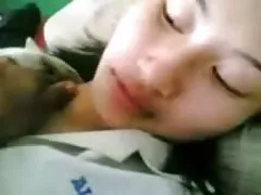 Asiática glamorosa follada por el videos caseros de lesbianas coño peludo
